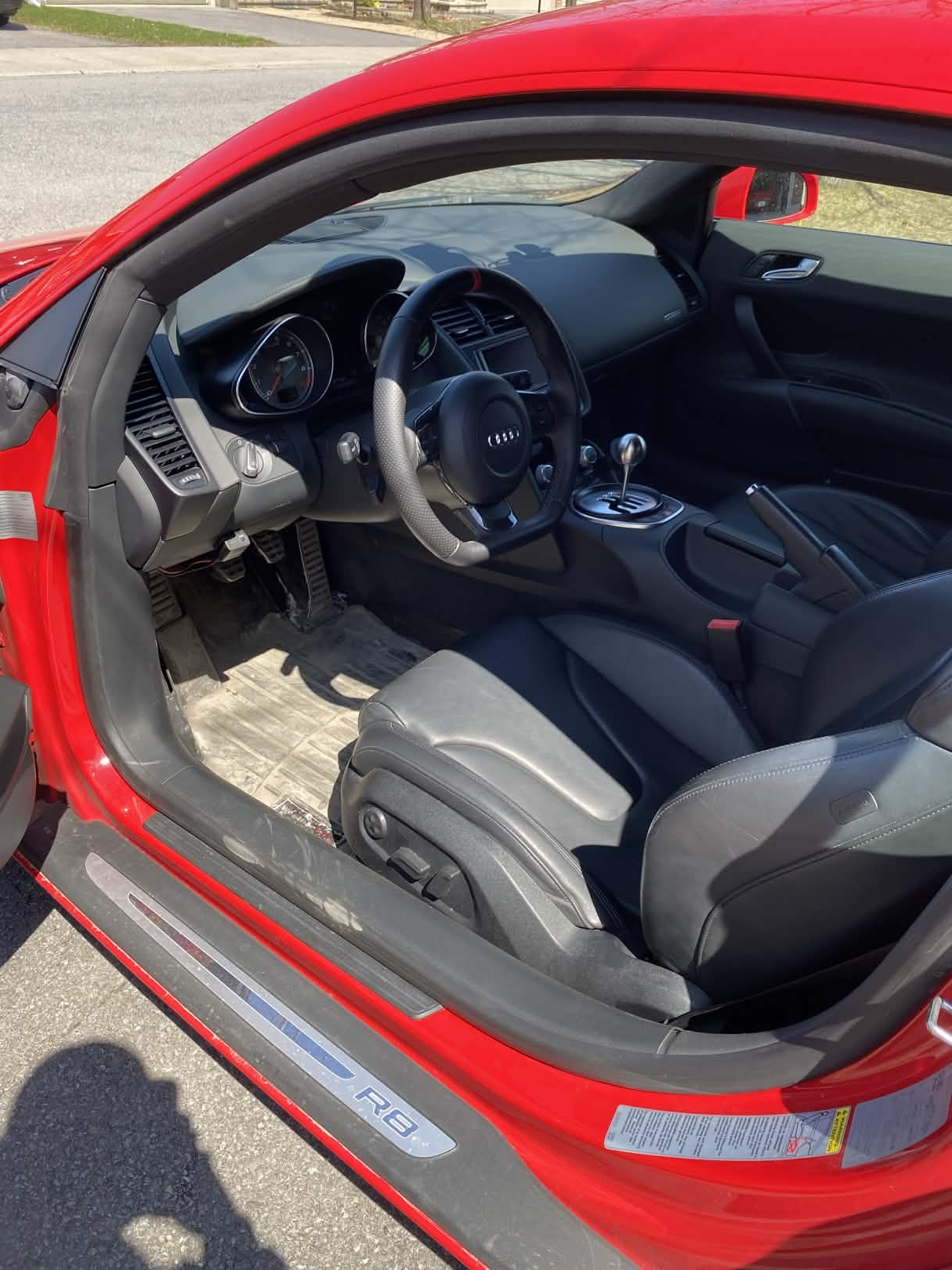 Audi R8 interior before detailing second view